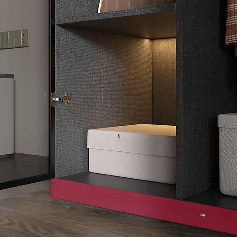 Ink Casual Lumber Wardrobe with Soft Close Door, Interior Shelves, and Hanging Rod - image 7