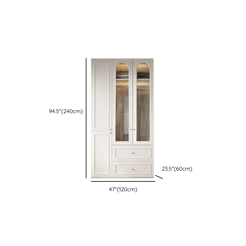 Casual Natural Wood Independent Armoire Cabinet with Soft Close Drawer, Soft Close Door, and Interior Shelves - image 40