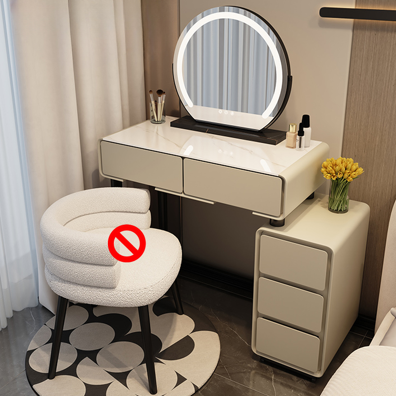 Trendy Standard/Small Vanity Set with Light Up Mirror and Adjustable Touch Lighting
