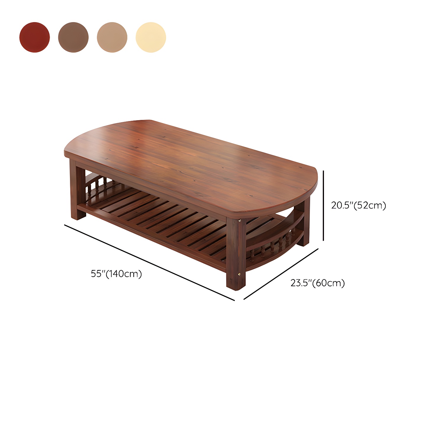 Contemporary Coffee Table Storage Solid Wood Coffee Cocktail Table - image 17