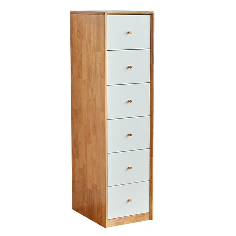 Minimalist Natural Wood Bachelor Chest with 6 Drawers, Vertical Orientation - image 14