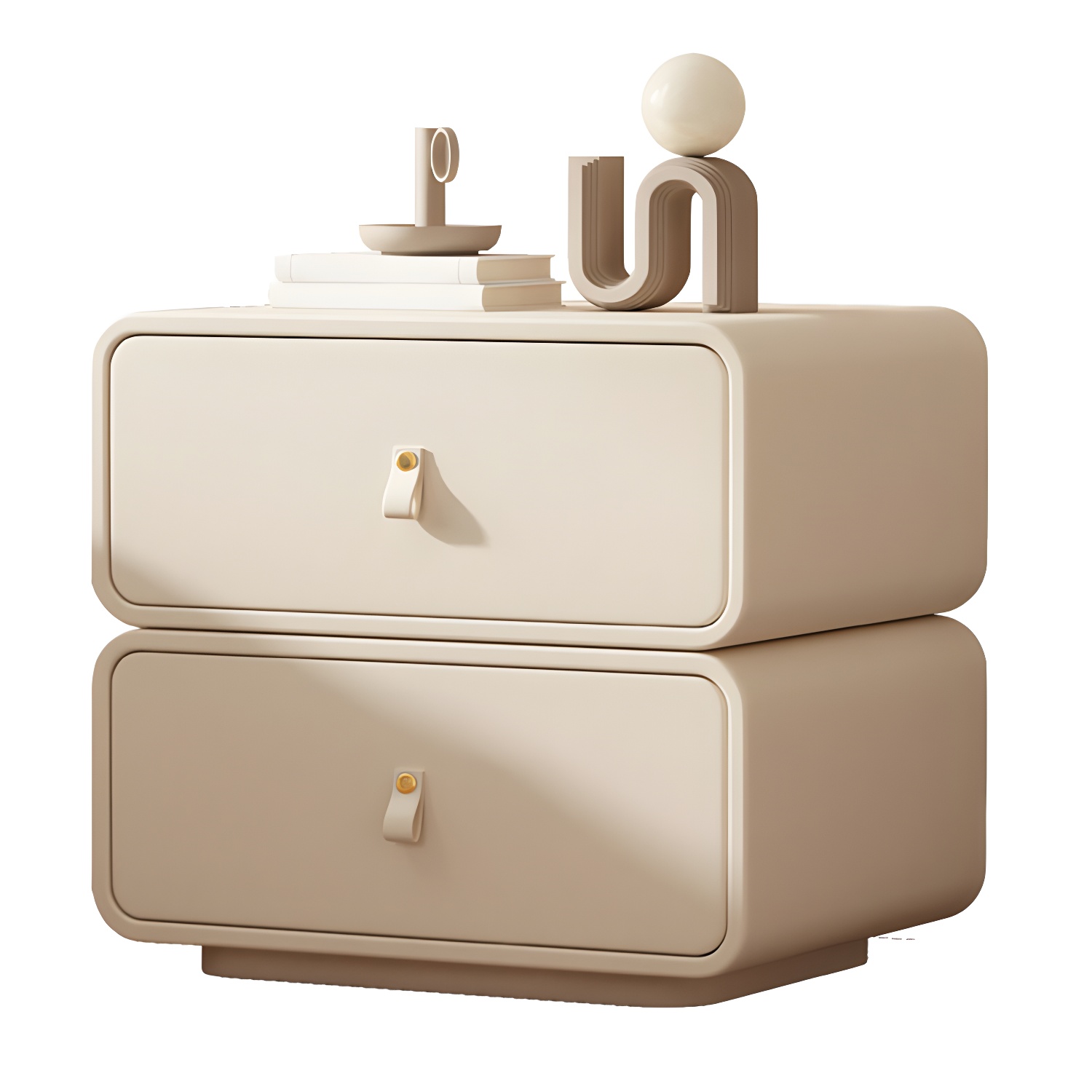 Modernism Bedside Desk Shape in Rectangular with Two-drawer for Bedroom - image 15