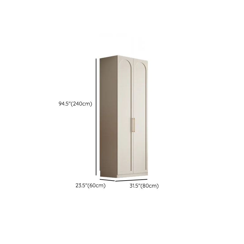 White Casual Manufactured Wood Independent Armoire Cabinet with Compartments, Soft Close Door, and Interior Shelves - image 19