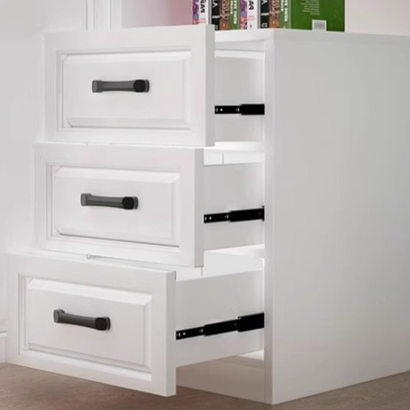 Chalk Modish Wood Wardrobe Closet with Soft Close Drawer, Soft Close Door, Interior Shelves, and Clothing Rod - image 5