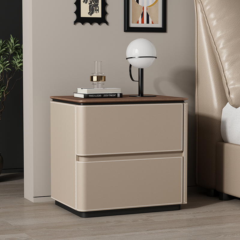 Organic Modern Nightstand With Drawer Organization featuring 2 Drawers and Composite Wood Countertop - image 4