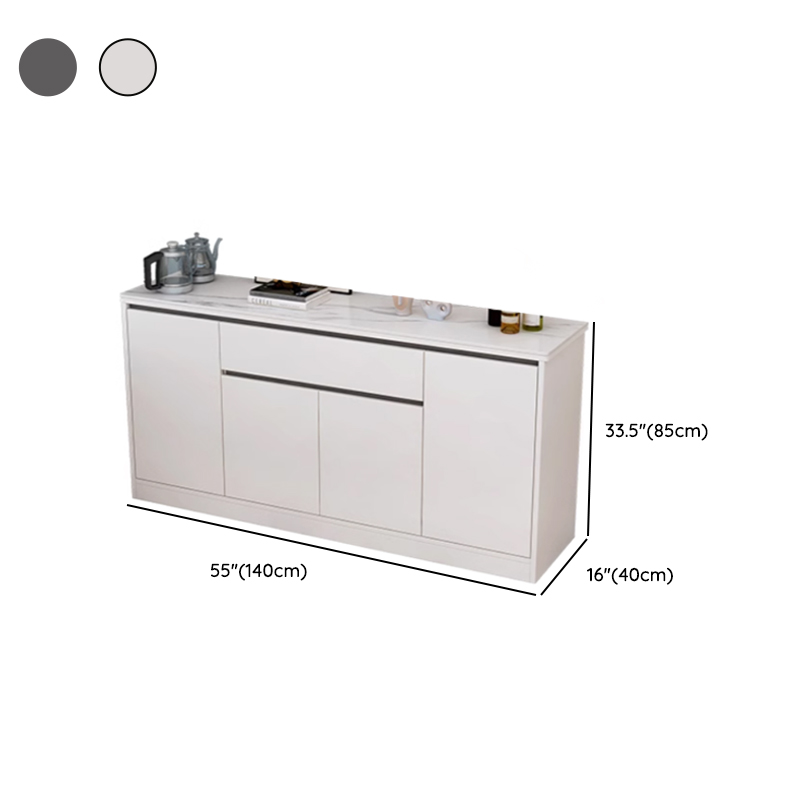 Buffet Table/Server with 1 Drawer, Drawers Storage, Sintered Stone Countertop, Adjustable Shelving, and 4 Doors/3 Doors/2 Doors Tabletop - image 16