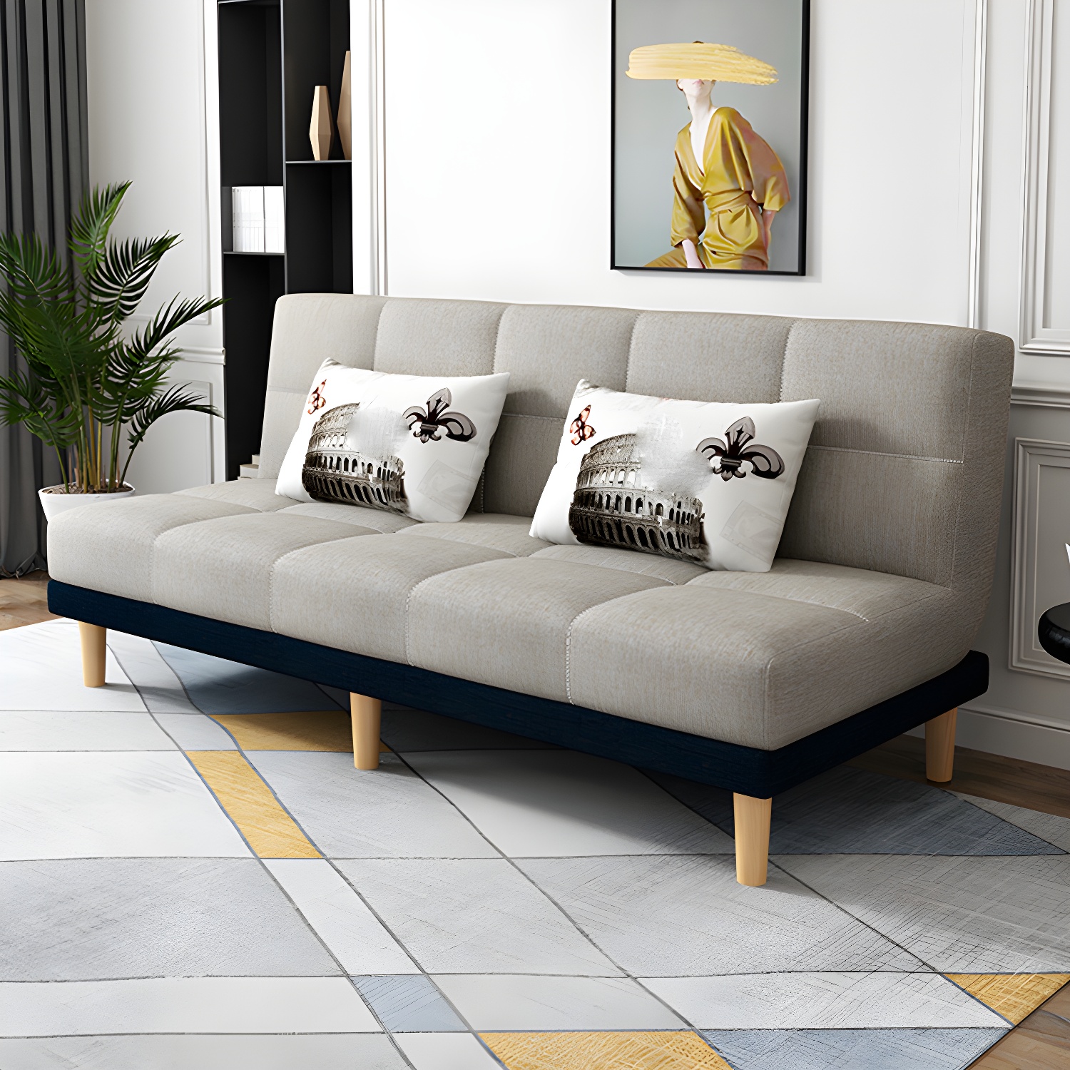 Contemporary Armless Standard Sofa Bed Dual Purpose Sofa for Living Room - image 6