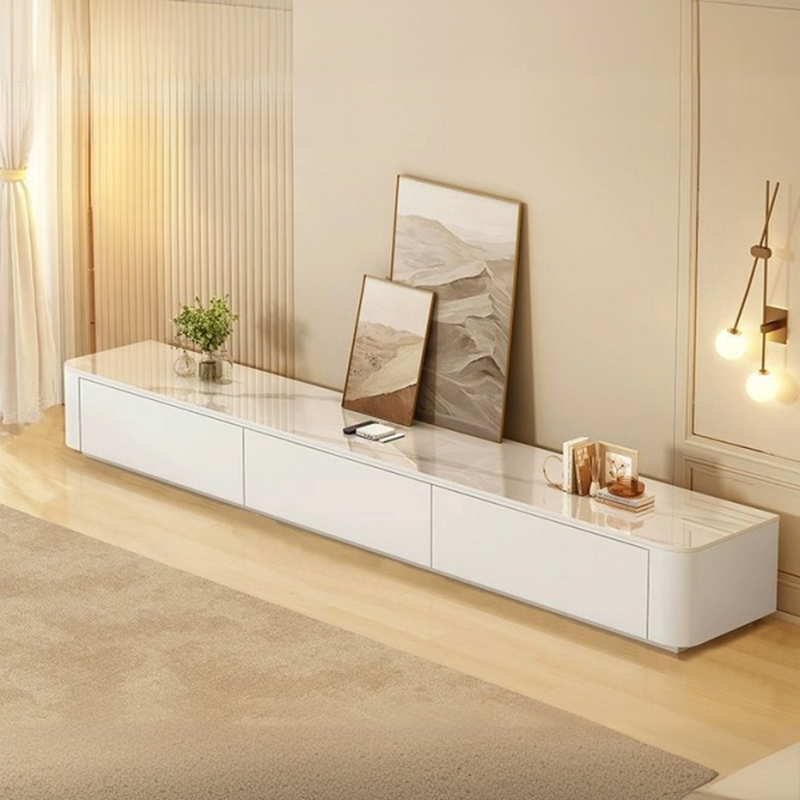 Modern Simple Style Glass TV Stand with 4-Drawer/3 Drawers - image 3