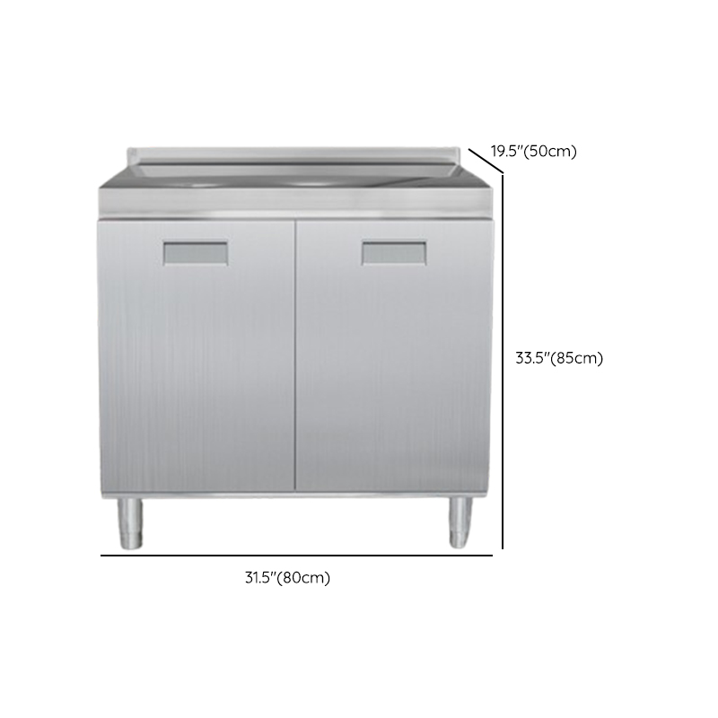 2 Shelves & 4 Doors/3 Doors/2 Doors Silver Metal Standard/Narrow Sideboard with Larder & Hutch - image 9