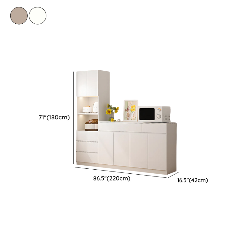 Simple Sideboard with Multiple Drawers, Closet Cabinet, Standard and Narrow Sizes, 1 or 2 Shelves, Wood Countertop, 2 to 5 Doors - image 20