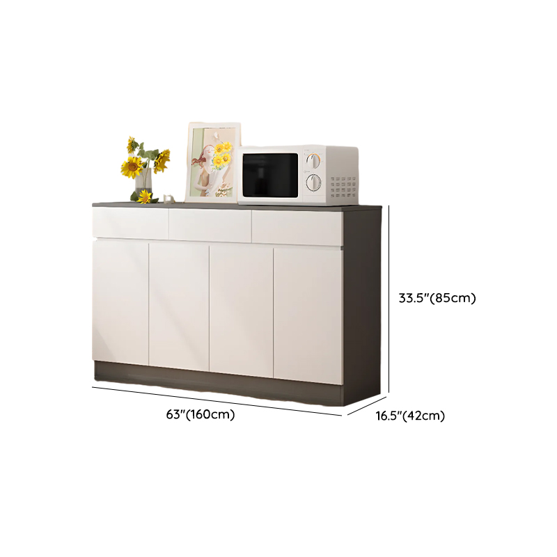 Simple Sideboard with Multiple Drawers, Closet Cabinet, Standard and Narrow Sizes, 1 or 2 Shelves, Wood Countertop, 2 to 5 Doors - image 26