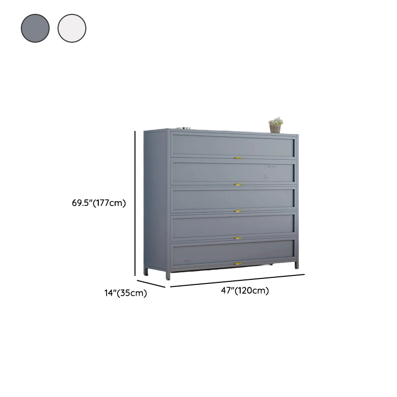 Casual Iron Desk Combo Dresser with Multiple Cabinets and Interior Shelves Options - image 20