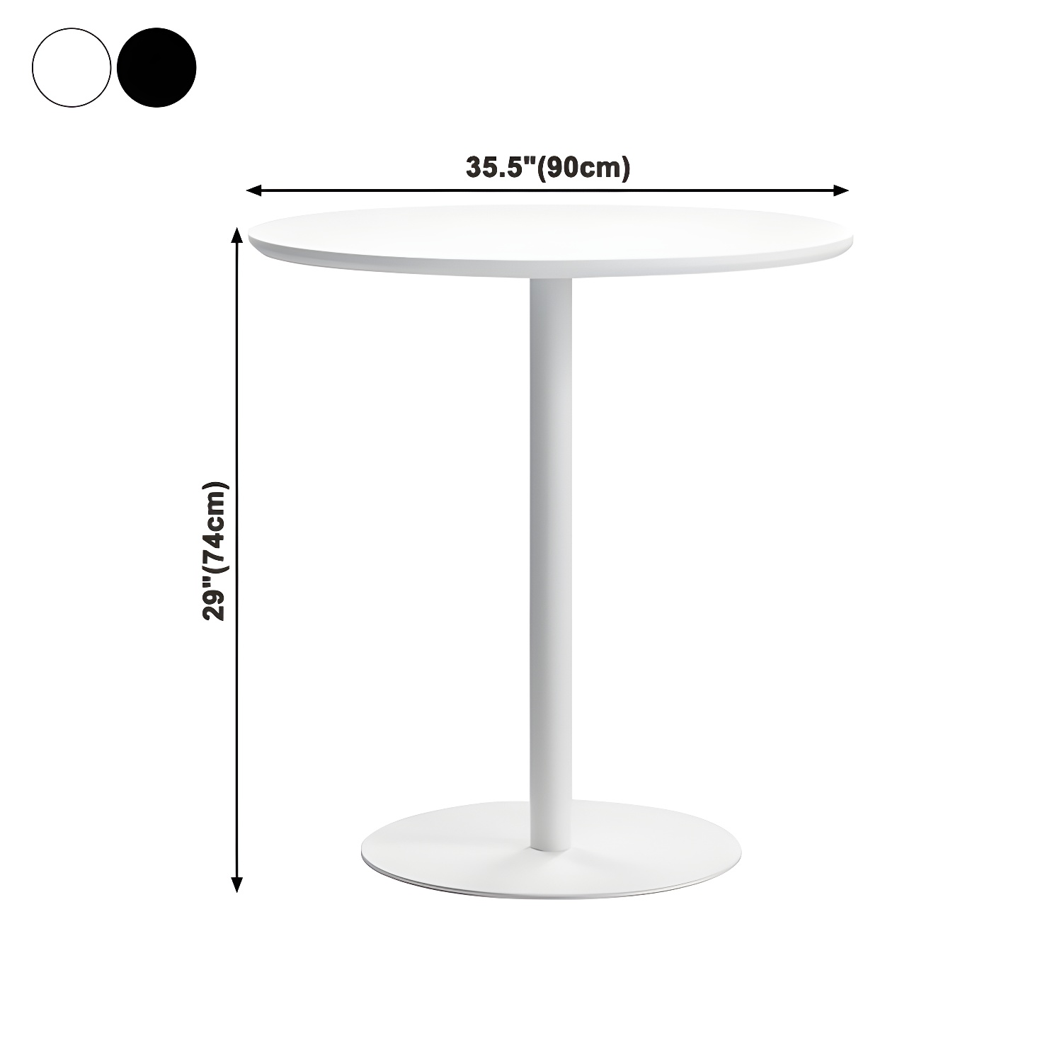 Round Tulip Base Casual Dining Table Four-Color Fixed Table with Solid Wood - image 31