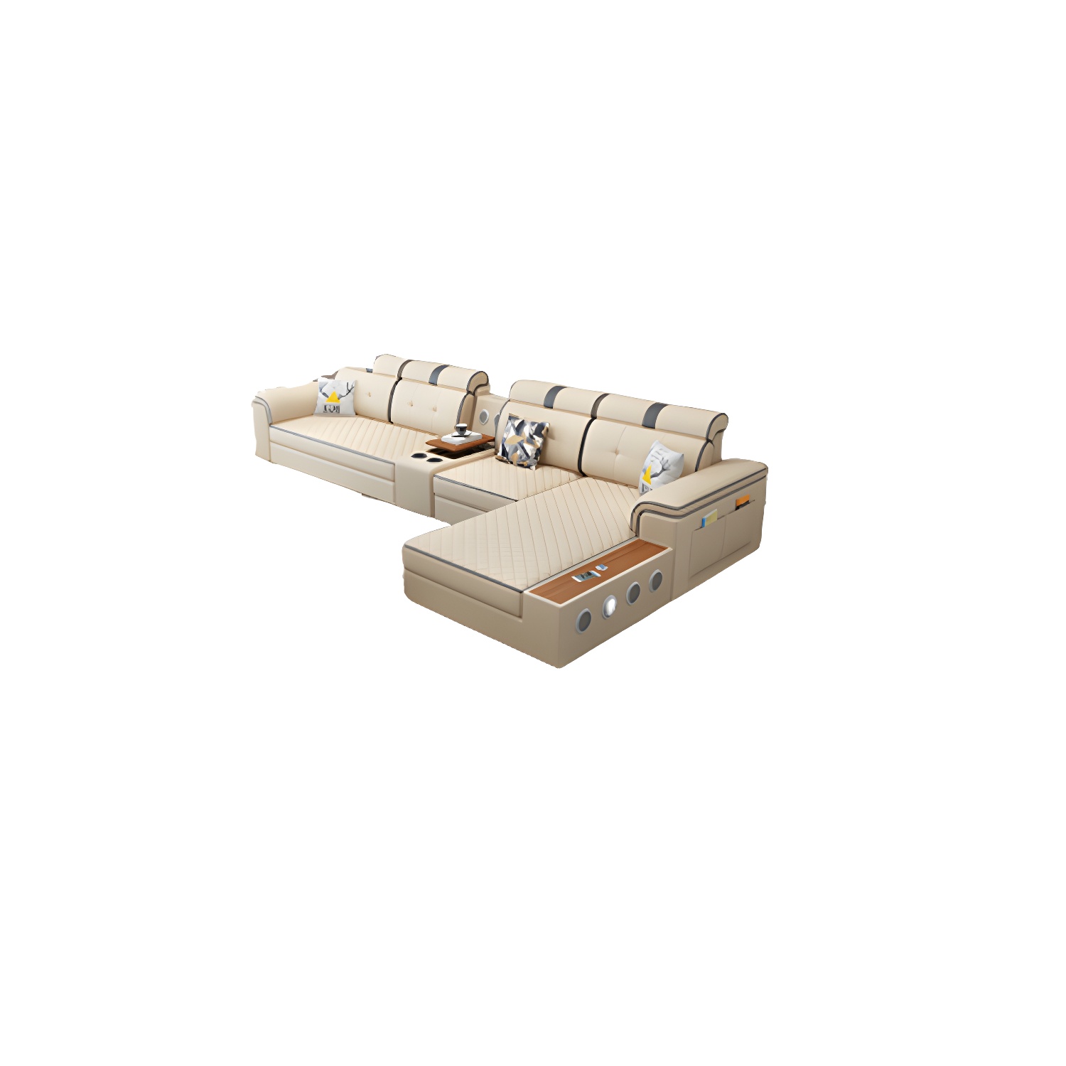 Modern Faux Leather Sofa Stain-Resistant Pillow Top Arm Furniture Sectionals - image 10