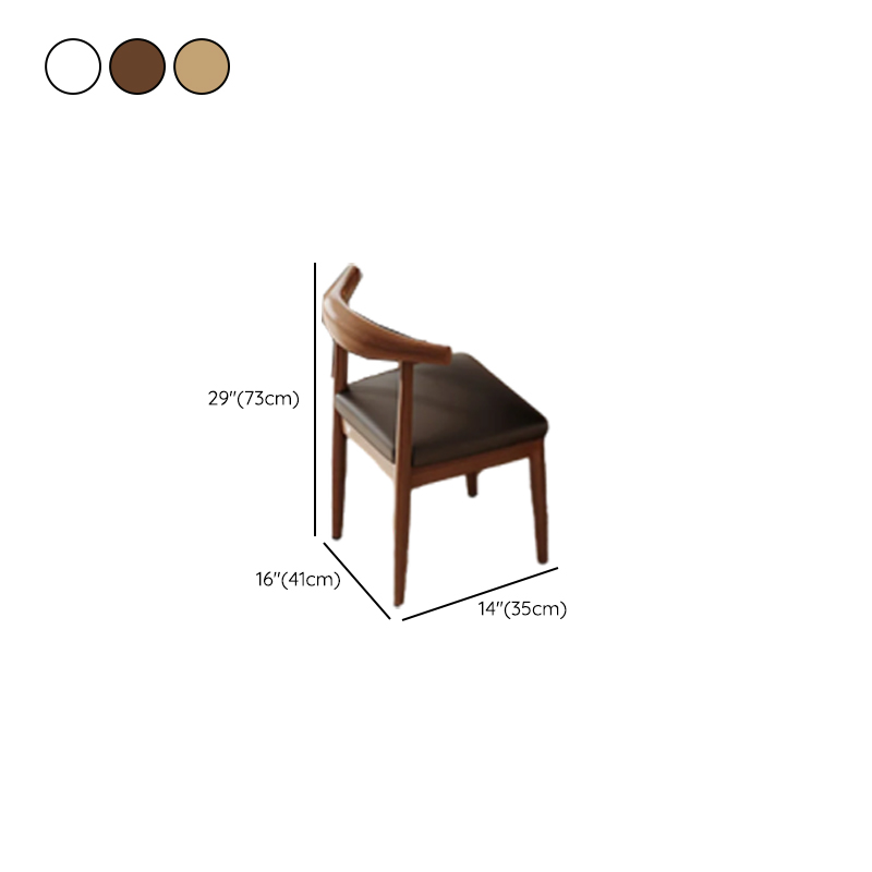 5 Pieces Chalk/Brown/Natural Dining Table Set with Wood Back Padded Chair and Natural Solid Wood Rectangular Dining Table for 4 - image 14