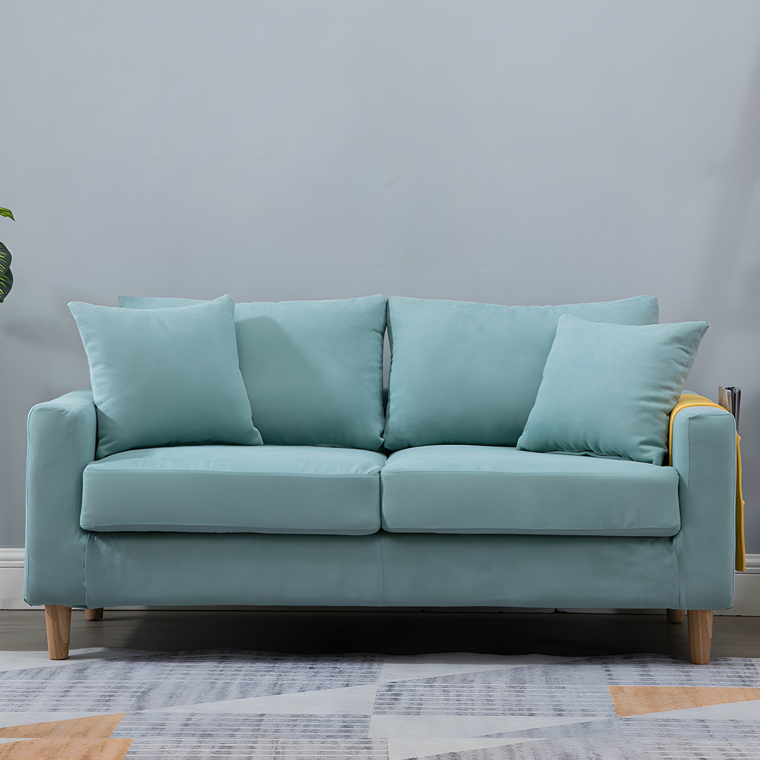 Beige Modern Farmhouse Cushions Standard Sofa 21.65"High Square Arm Sofa - image 20
