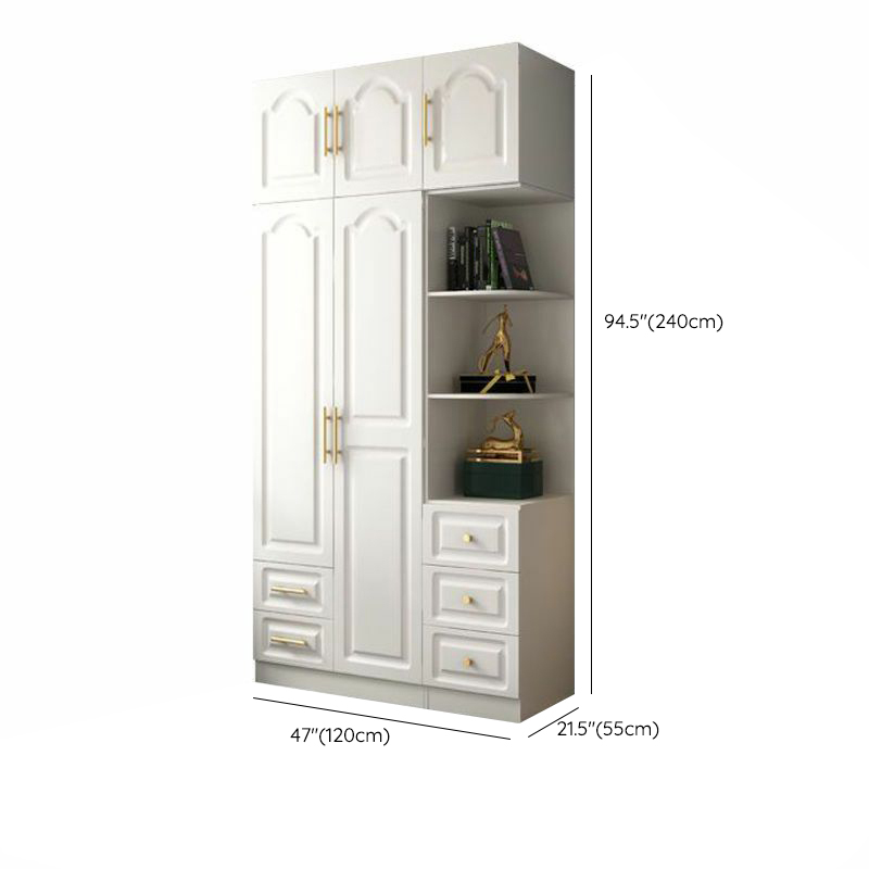 Contemporary Wood Chalk Wardrobe Closet with Interior Shelves&Clothing Rack&3-Drawer/6 Drawers/5-Drawer - image 25
