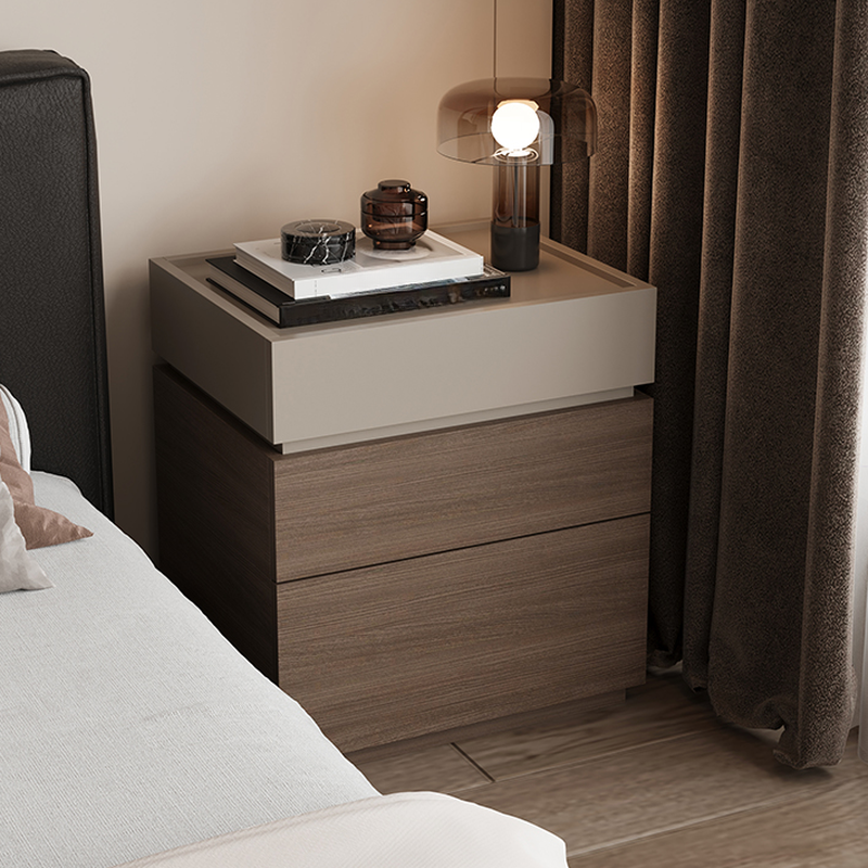 Modish Nightstand With Drawer Organization Featuring 3 Drawers and Laminate Countertop - image 7