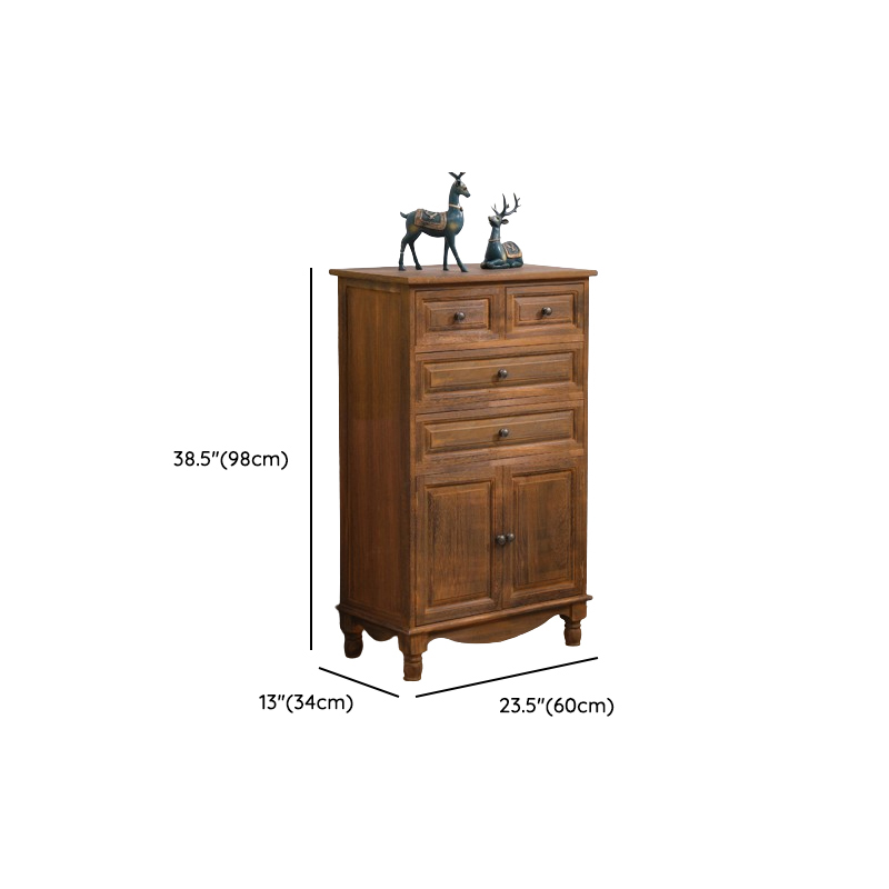 Traditional Wood Server in Espresso with 3 Drawers/4 Drawers/6 Drawers, Cabinet & One Internal Shelf/2 Shelves Included/Not Included - image 12