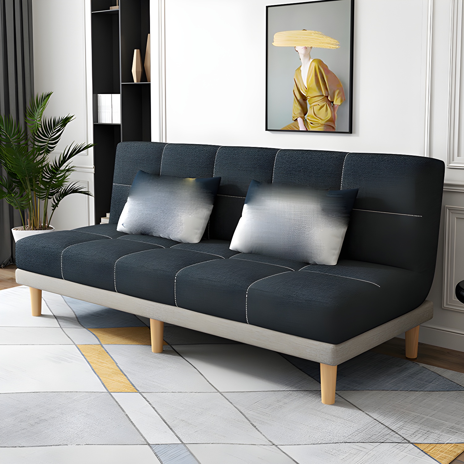 Contemporary Armless Standard Sofa Bed Dual Purpose Sofa for Living Room - image 7