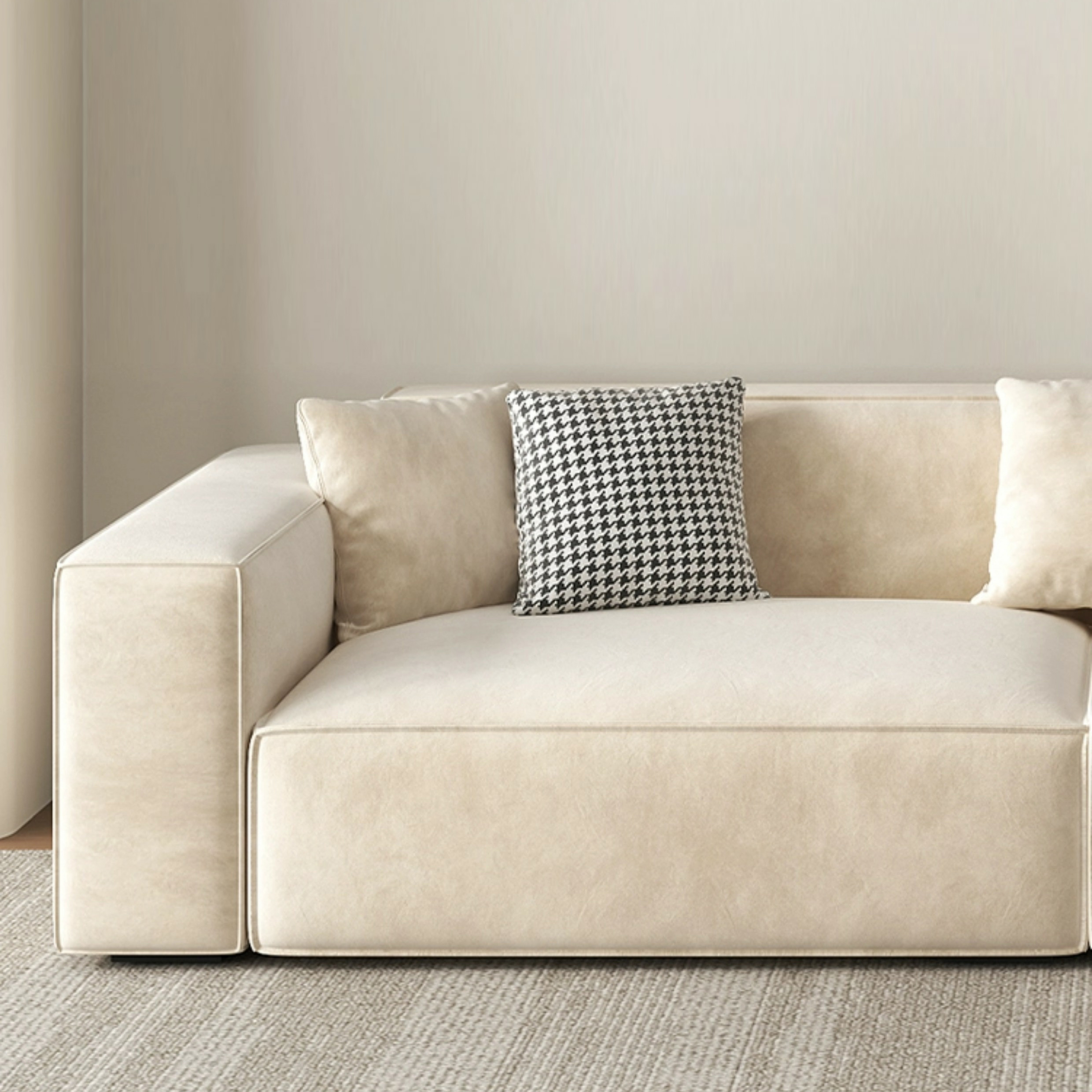 Elegant Sectional with Synthetic Upholstery in Moderate-Gray Tone and Built-in Charging Ports - image 7