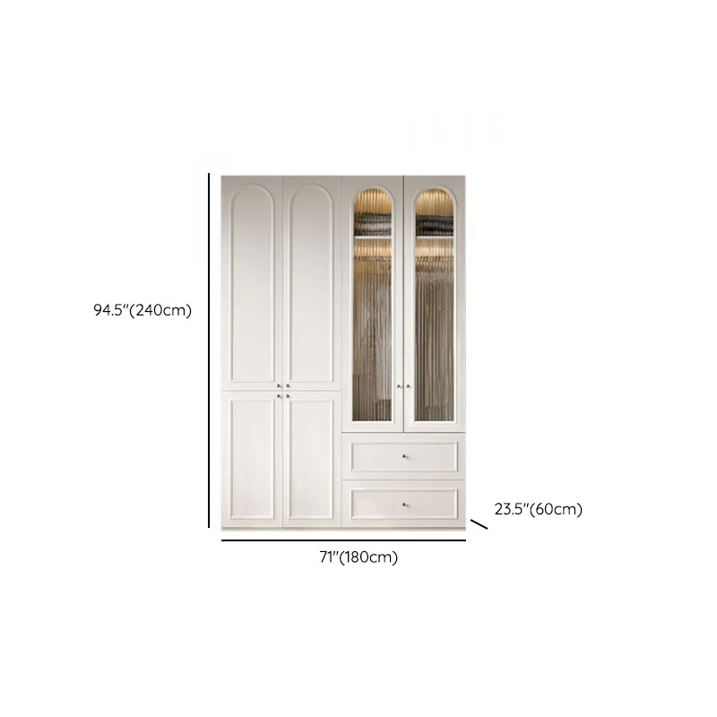 Casual Natural Wood Independent Armoire Cabinet with Soft Close Drawer, Soft Close Door, and Interior Shelves - image 43