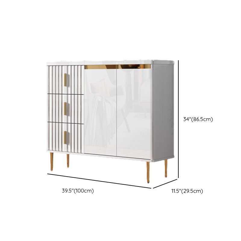 Luxurious Chalk Stone Standard Flooring Sideboard with 3 Doors & Variable Shelf - image 25