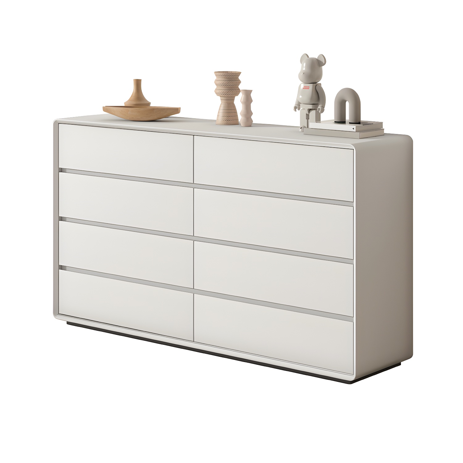 Modern Double Dresser with Drawers - Wood Finish, Horizontal Orientation, No Distressing - image 6