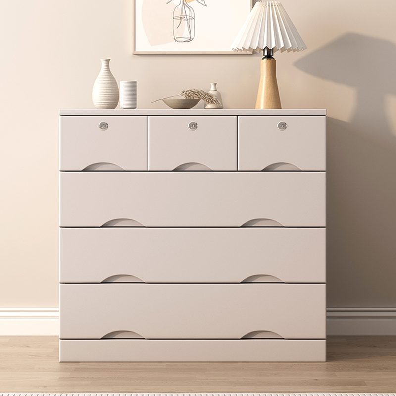 Light Gray Simple Cube Console Dresser for Parlor