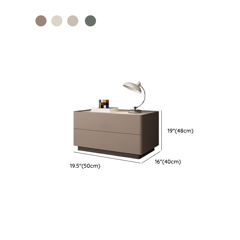 Casual Sintered Stone Countertop Drawer Storage Nightstand with 2 Drawers - image 17