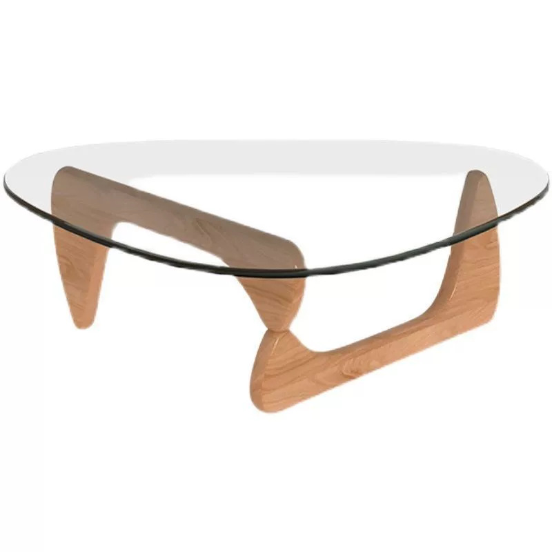 Simplistic Pennels Tempered Glass Single Side Table with Abstract Base Indoor Use - image 6