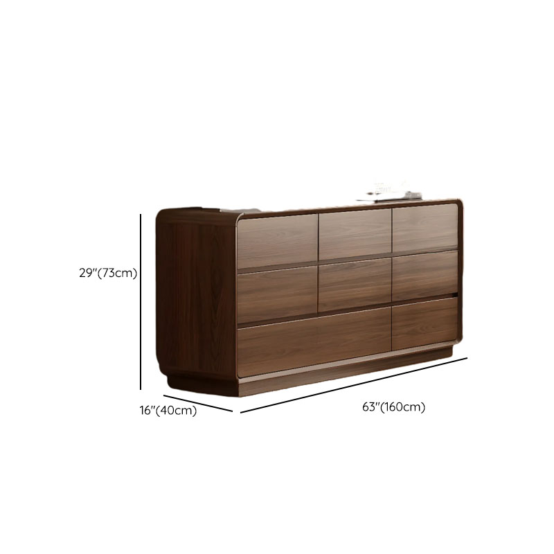 Cocoa Casual Rubberwood Console Dresser/Semainier for Sleeping Quarters with 6/9/5 Drawers in Horizontal/Vertical Orientation - image 16