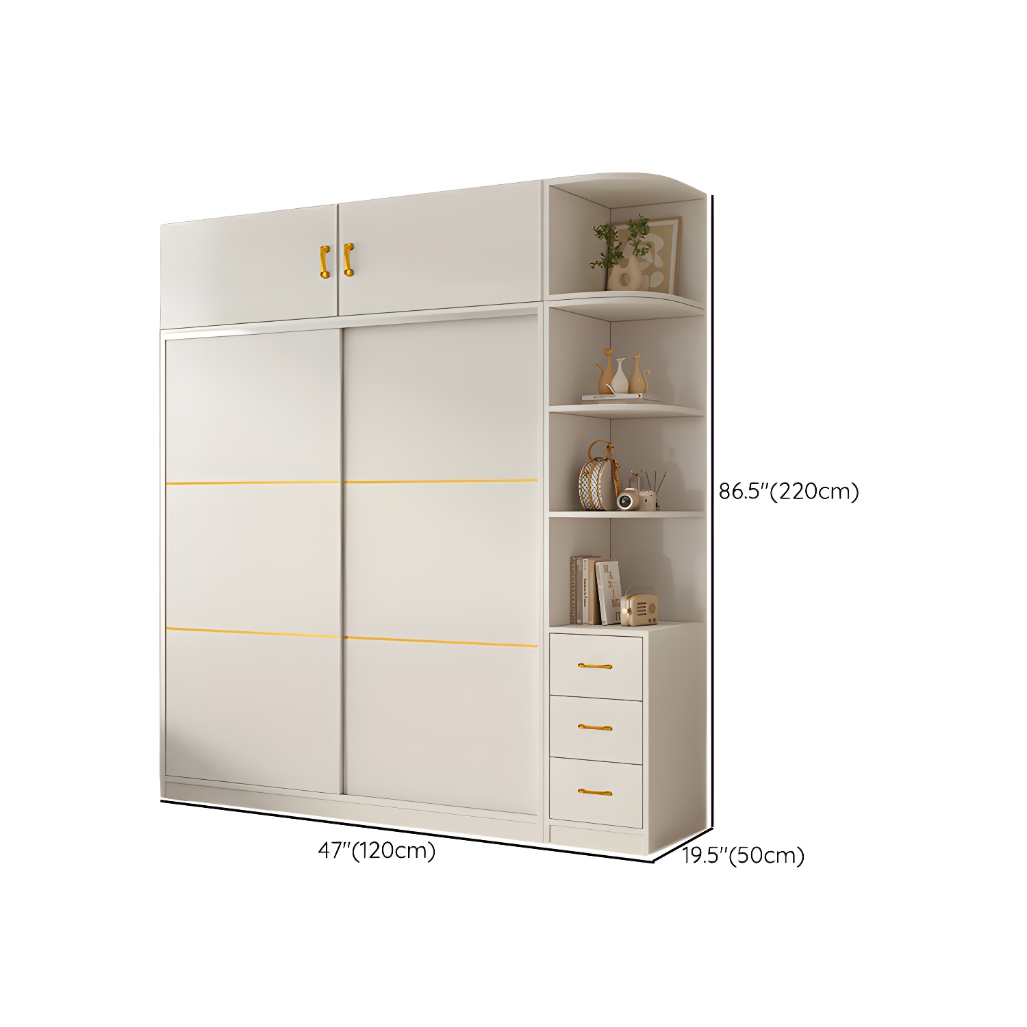 Spacious White Wardrobe Armoire with Shelves and Clothing Rod - Your Perfect Closet Solution - image 30