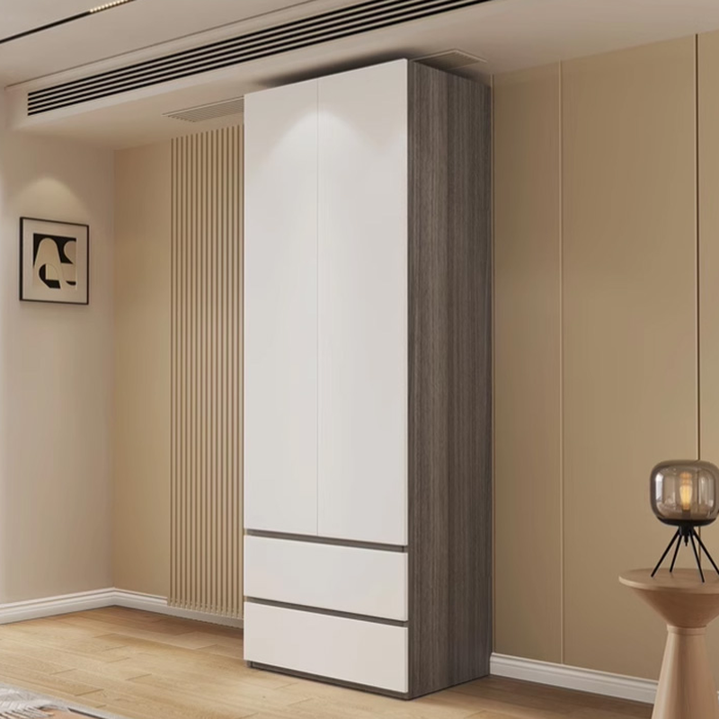 White Modish Wooden Independent Armoire Cabinet with Soft Close Drawer, Soft Close Door, and Interior Shelves - image 3