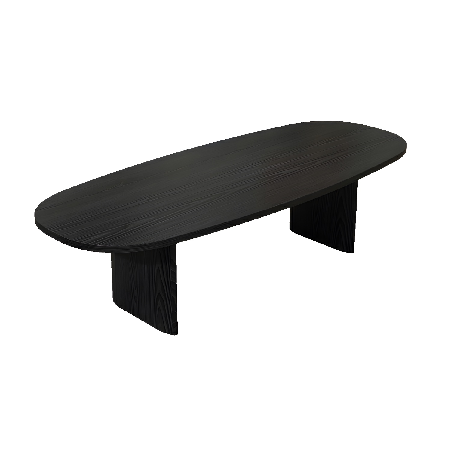Rectangular Modern Coffee Table with Wood Base - Non-Upholstered
