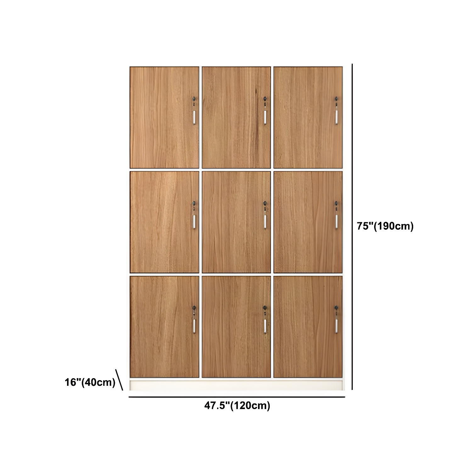 Natural Finish Indoor Cabinet Contemporary Storage Cabinet with Hinged Door - image 19