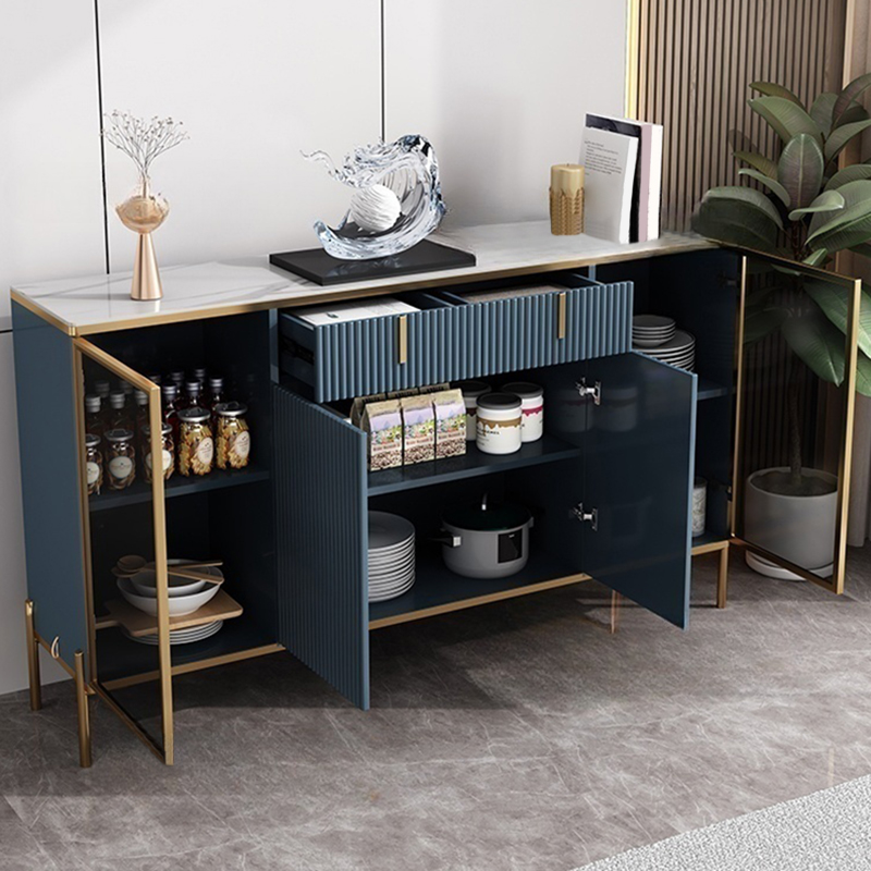 Ground Independent Sideboard for Parlor with Appliance Storage and Worktop in a Modern Style - image 20
