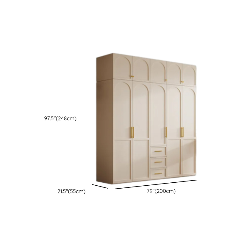 Simplistic White Detached Almirah with 3 Drawers, Interior Shelves, and Hinged Door - image 28