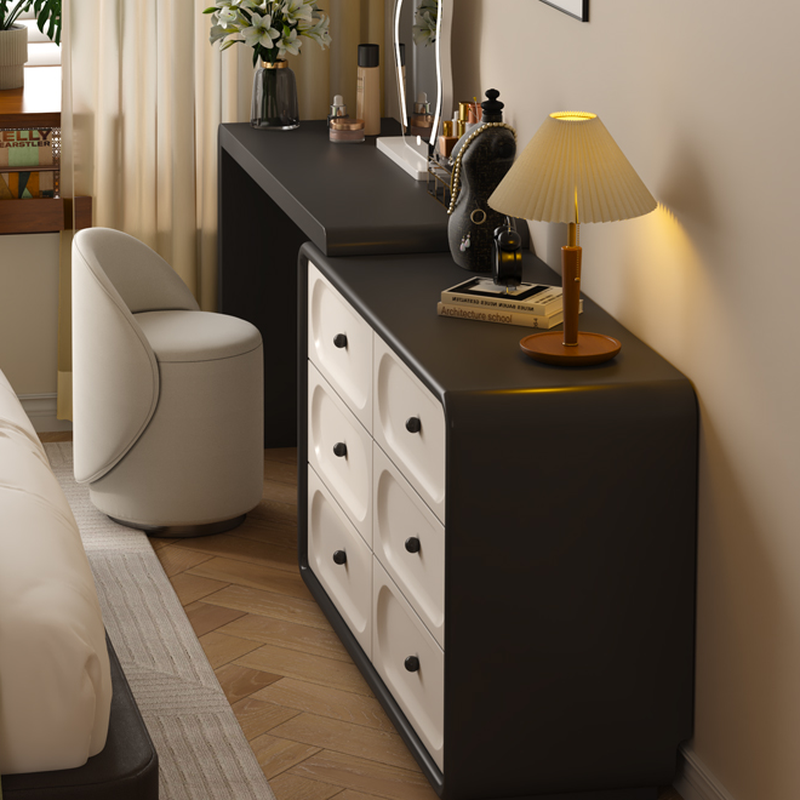 Midnight Black Scalable Makeup Vanity for Sleeping Room with Push-Pull Feature - image 3