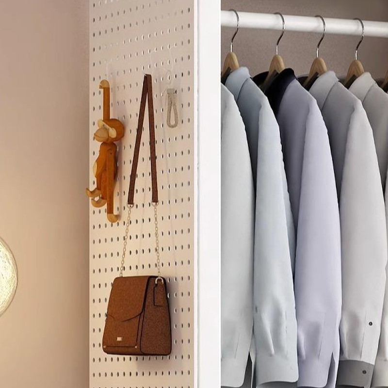 Chalk Modish Alloy Wardrobe Closet with Interior Shelves and Clothing Rod - image 5