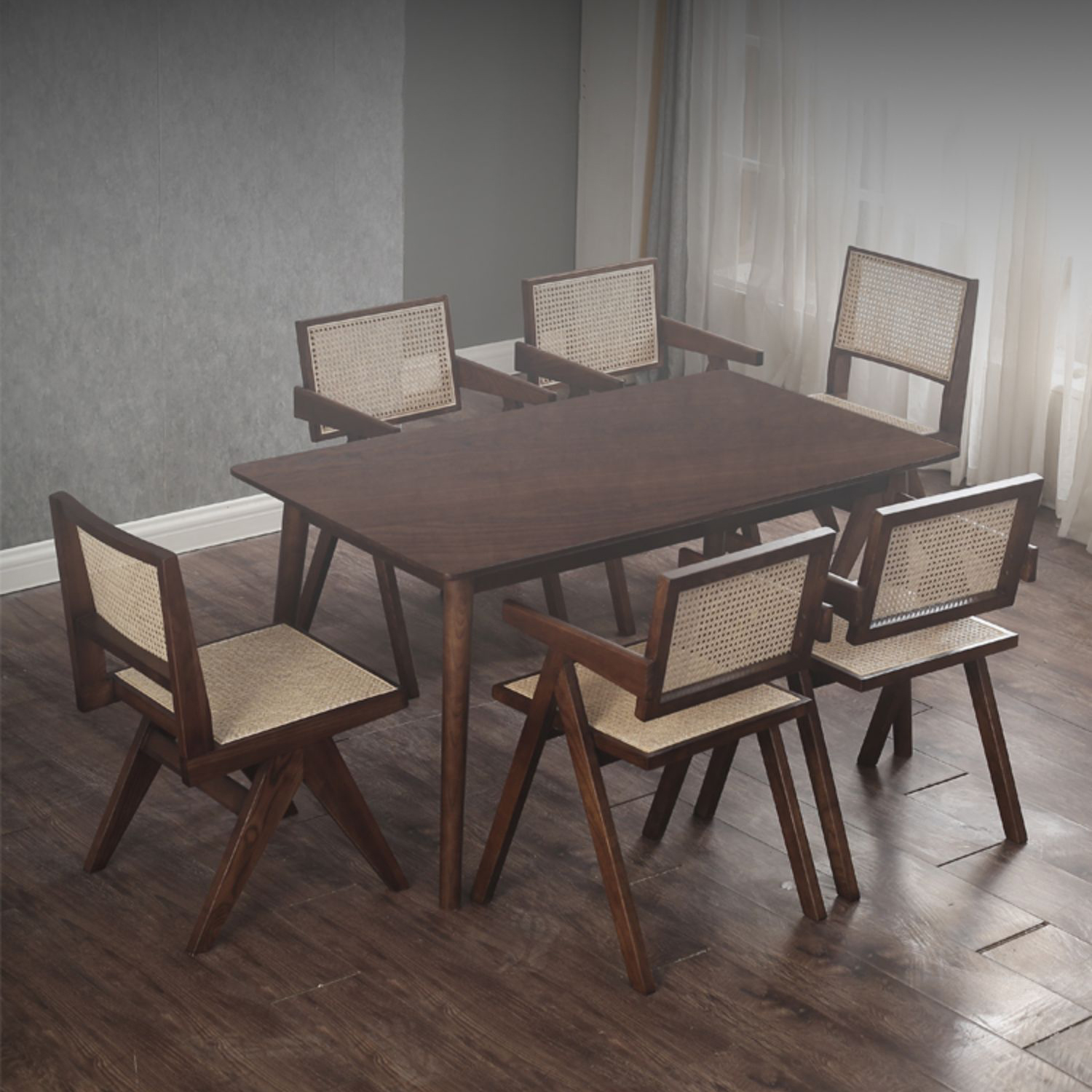 Contemporary Dining Room King Louis Back Solid Wood Dining Chair - image 8