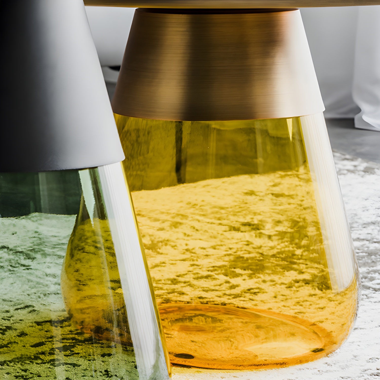 Mid-Century Modern Pedestal Glass Round Storage Single Coffee Table - image 11
