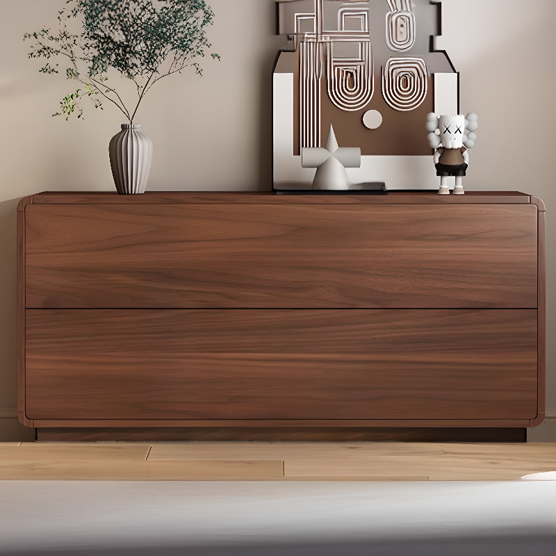 Cocoa Simplistic Natural Wood Double Dresser with 6/9/5 Drawers in Horizontal/Vertical Orientation