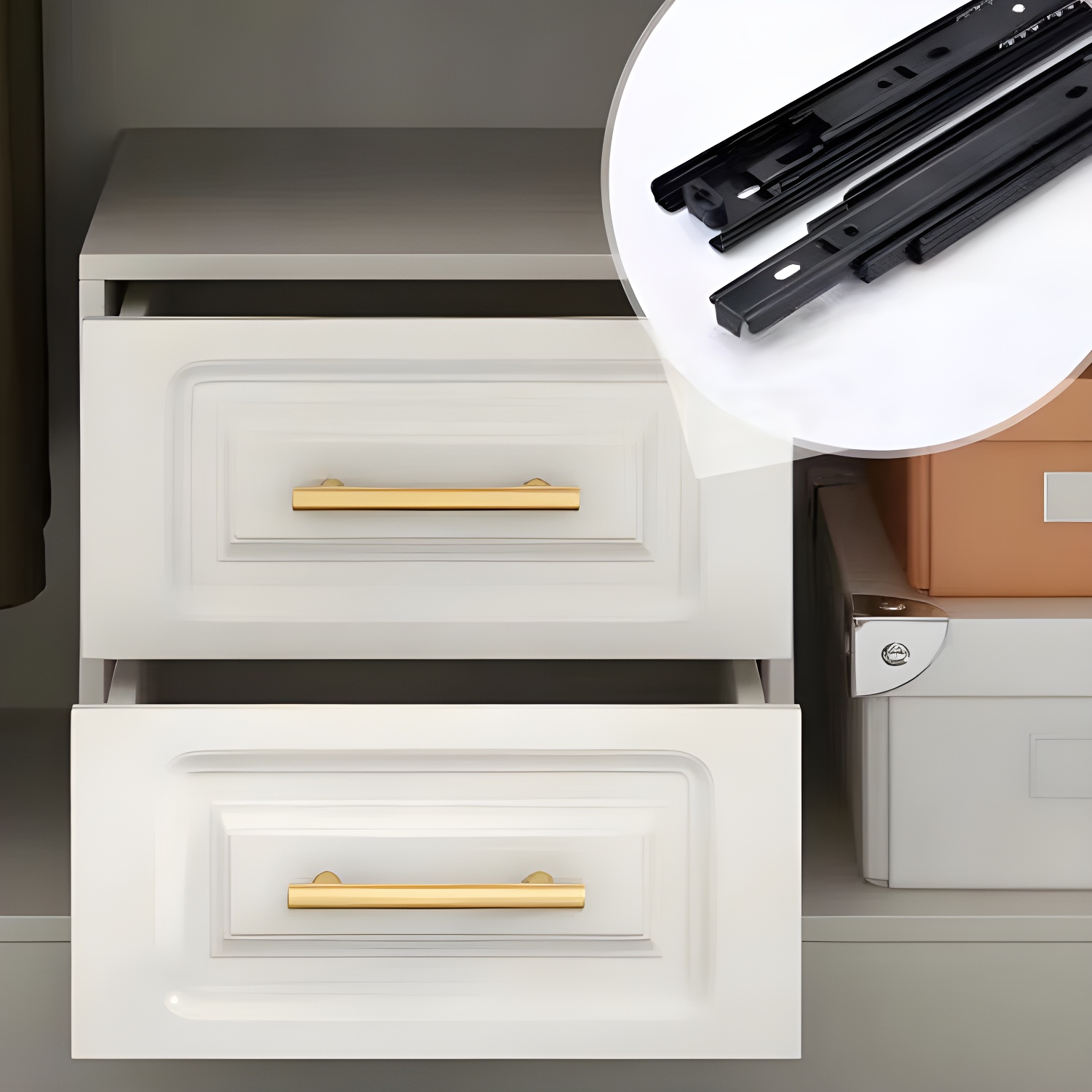 French Country Wardrobe Armoire White Wooden Wardrobe Cabinet - image 9