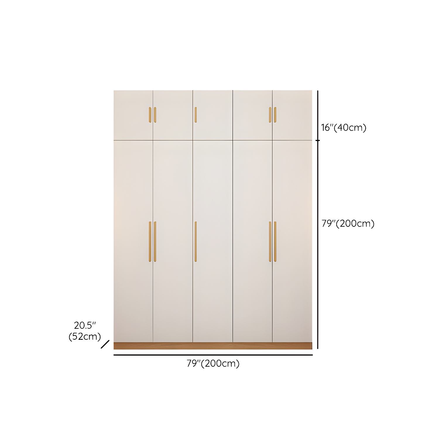 Contemporary Style Wardrobe Wooden Bedroom Closet with Hinged Door - image 35