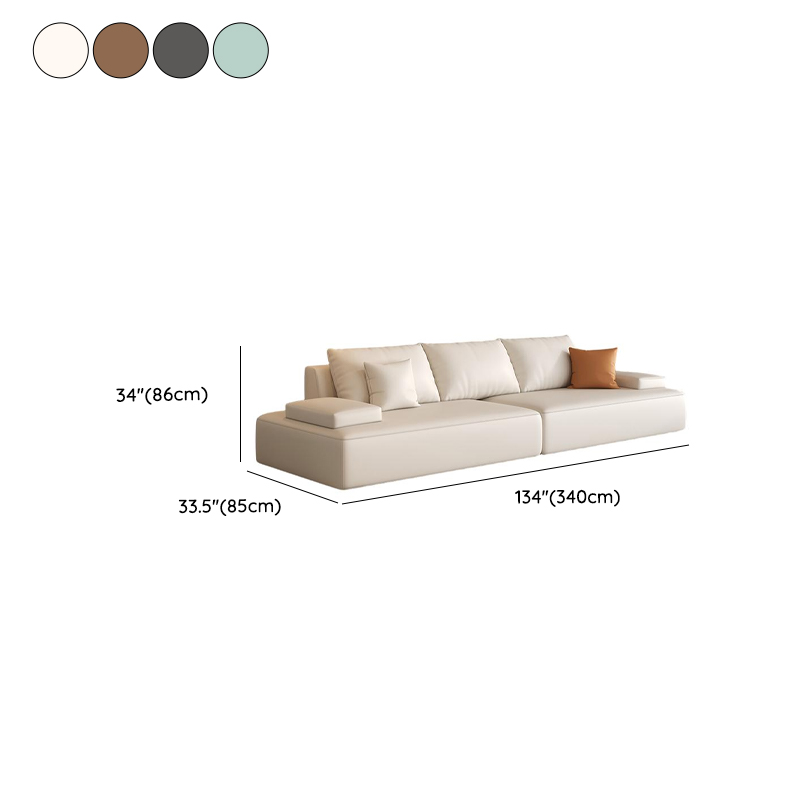 Tear Resistant Standard Sofa in Light Gray/Emerald Green/Ivory with 5 Pillows - image 15