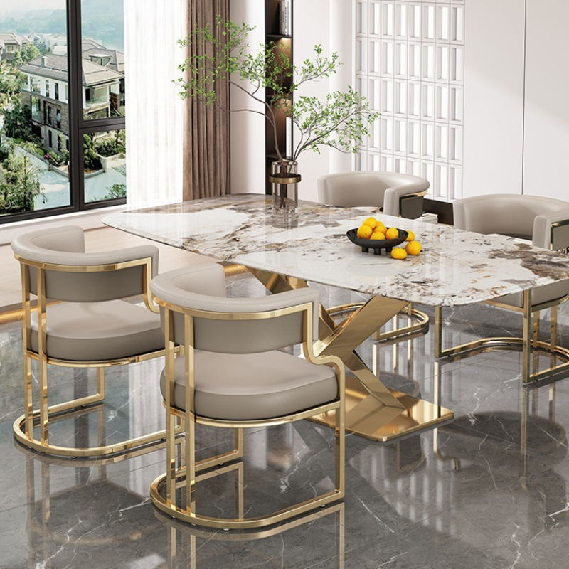 Minimalist Arm Chair with Cushioned Seat, Arms, Metallic Metal Legs, and Low Back - image 11
