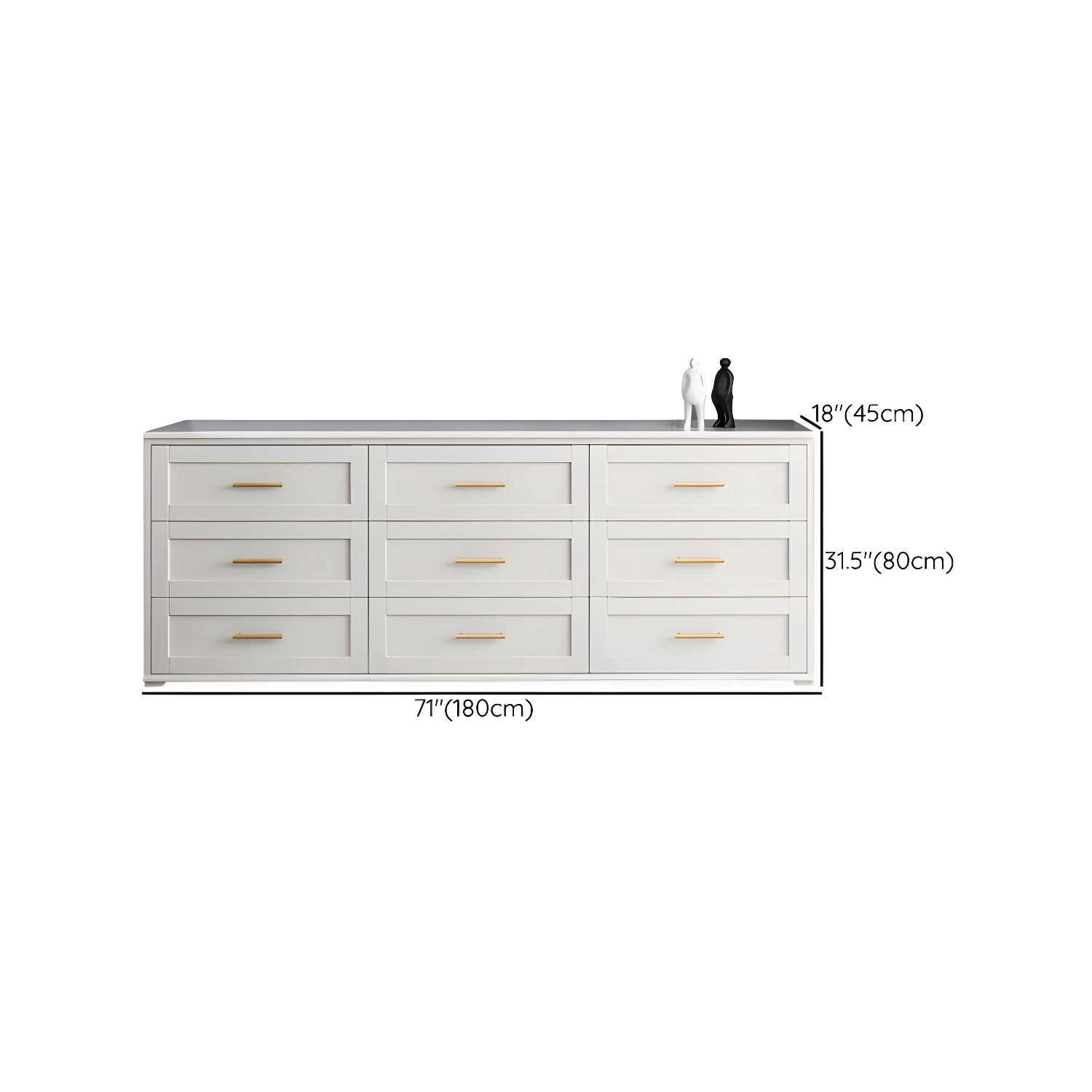 17.55-inch Width Solid Wood Storage Chest Classic Glam Storage Chest Dresser - image 25
