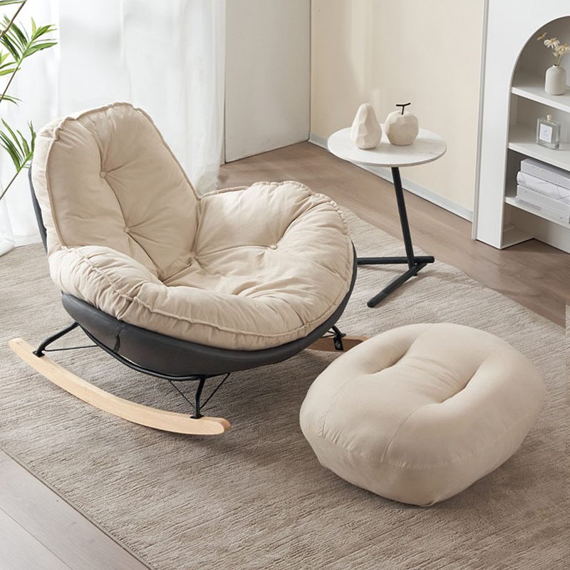 Modern Upholstered Rocking Chair - Small Height, Strongly Built Supporting 398lbs+ Weight - image 8