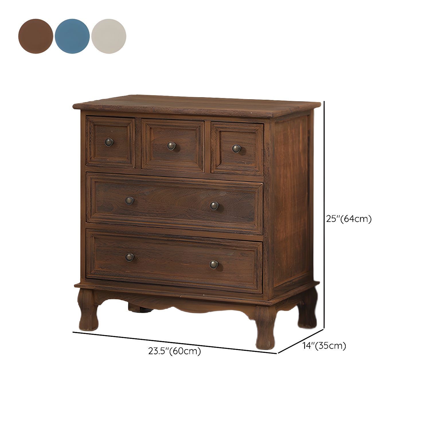 13.65/13.45 Inch Width Storage Chest American Traditional Storage Chest Dresser - image 26